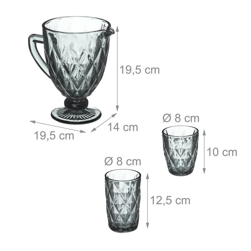 Lot De 7 Verres Gris 9 Lot De 7 Verres Gris – Image 9