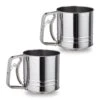 2x Tamis Pour Farine Manuels Acier Inox