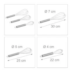 Lot De 9 Fouets De Cuisine En Inox -Ustensiles De Cuisine Magasin b803b863841845f2a9b2d183dcc31783