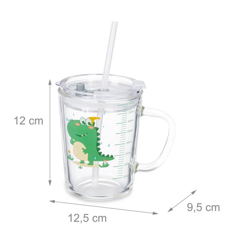 2x Verres Pour Enfant Motif De Dinosaure 10 2x Verres Pour Enfant Motif De Dinosaure – Image 10