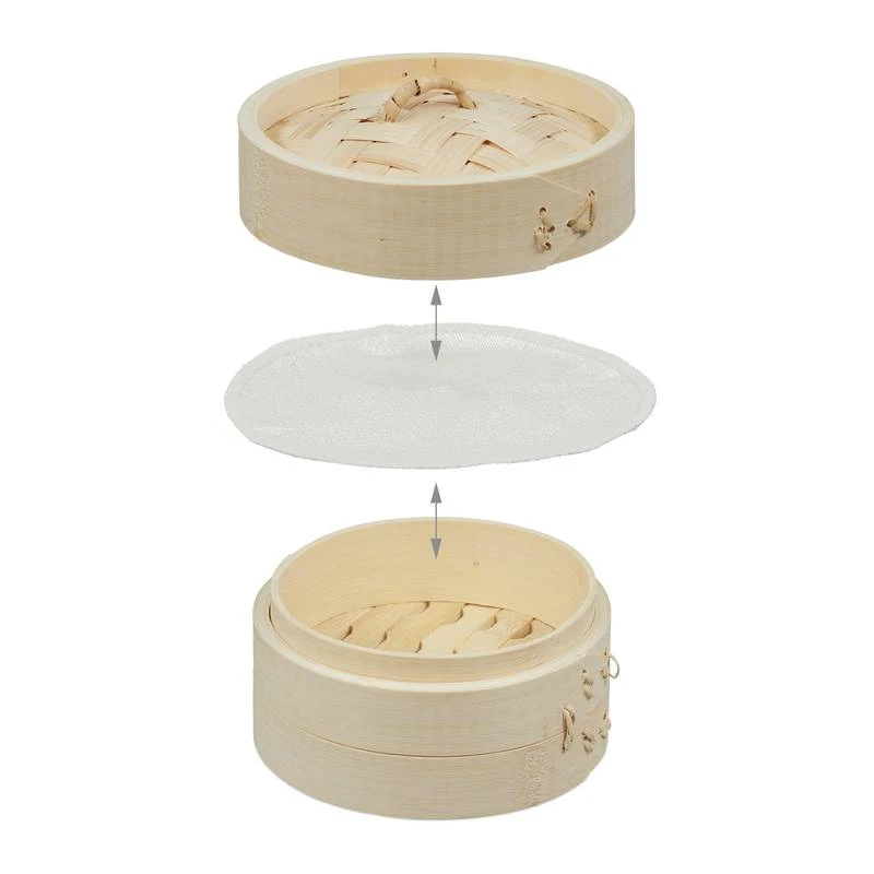 Cuiseur Vapeur Bambou Lot De 3 Ø 13,5 Cm 6 Cuiseur Vapeur Bambou Lot De 3 Ø 13,5 Cm – Image 6