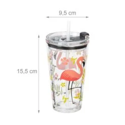 Lot De 4 Gobelets à Motif Flamant Rose -Ustensiles De Cuisine Magasin ceaba1410e7547d39458886616891675