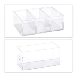 Boîte à Thé Transparente 3 Compartiments -Ustensiles De Cuisine Magasin ceee742928df4d46b897a1a752d99ae6