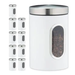 10x Bocaux En Métal Avec Fenêtre Noire 26 10x Bocaux En Métal Avec Fenêtre Noire -Ustensiles De Cuisine Magasin d3fa8bfe770545fd9578beb22008d78c