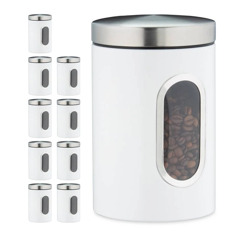 10x Bocaux En Métal Avec Fenêtre Noire 7 10x Bocaux En Métal Avec Fenêtre Noire – Image 7