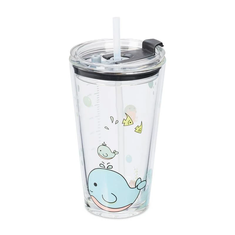 4x Verres Pour Enfant Motif De Baleine 5 4x Verres Pour Enfant Motif De Baleine – Image 5
