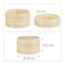 Panier Vapeur En Bambou 24 Cm -Ustensiles De Cuisine Magasin d5bdd653621841d0a5af3f76b11b8482