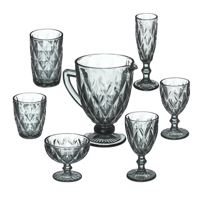 Lot De 7 Verres Gris 1 Lot De 7 Verres Gris