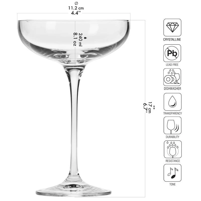 Krosno Harmony Verres à Champagne 9 Krosno Harmony Verres à Champagne – Image 9