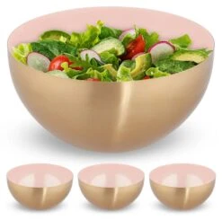 Saladier Rose-doré En Lot De 4