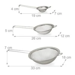 Passoire De Cuisine Jeu De 3 -Ustensiles De Cuisine Magasin e81e4b5d83874e40be6f898fd7685ba3