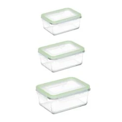 Lot De 3 Boîtes De Conservation En Verre