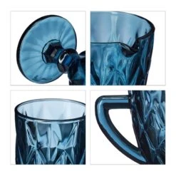Lot De 7 Verres Bleus -Ustensiles De Cuisine Magasin efda00e37cce415cb54a36ece02610e5