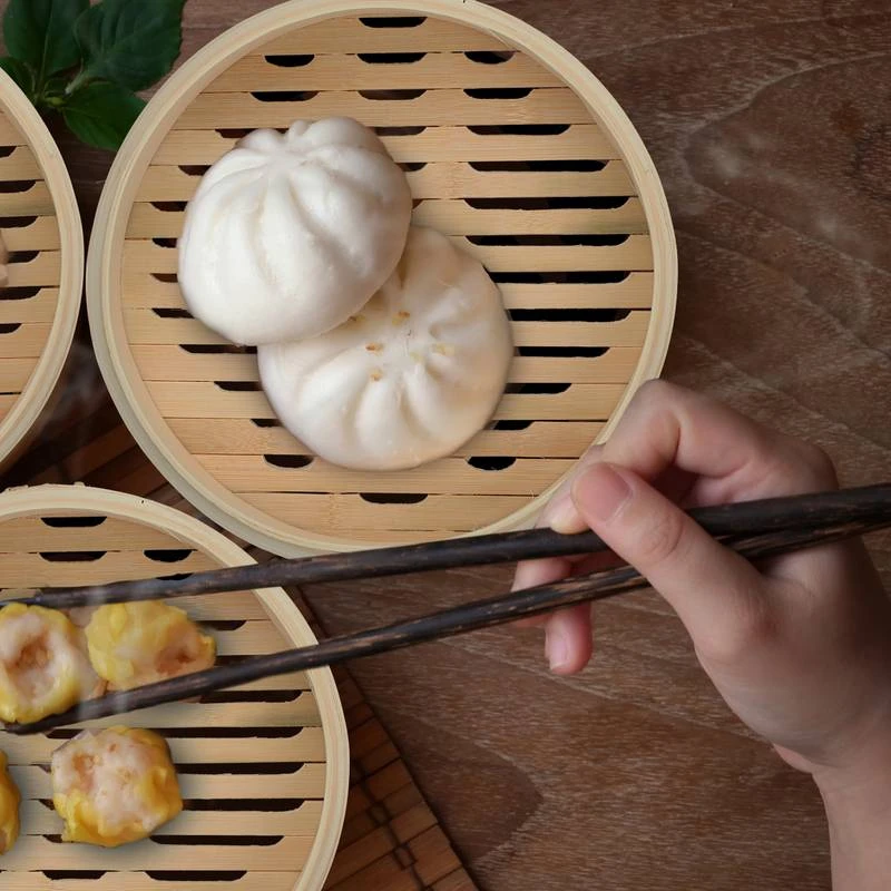 Cuiseur Vapeur Bambou 3 étages 24 Cm 4 Cuiseur Vapeur Bambou 3 étages 24 Cm – Image 4