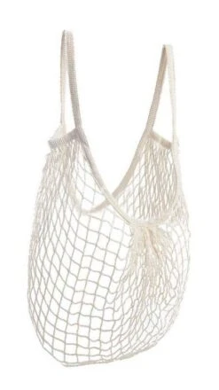 Filet à Provisions En Coton Crème