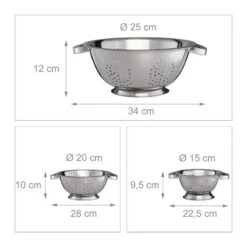 Passoire Pâtes Lot De 3 -Ustensiles De Cuisine Magasin f53cb98d851443859aa00df9d34c12be