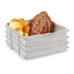 Corbeille à Pain Métal Insert En Tissu -Ustensiles De Cuisine Magasin f5ee27e1dff54beaa443763a119bf612