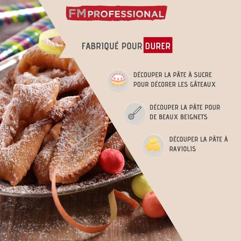 Roulette Découpe Pâte FM Professional 2 Roulette Découpe Pâte FM Professional – Image 2